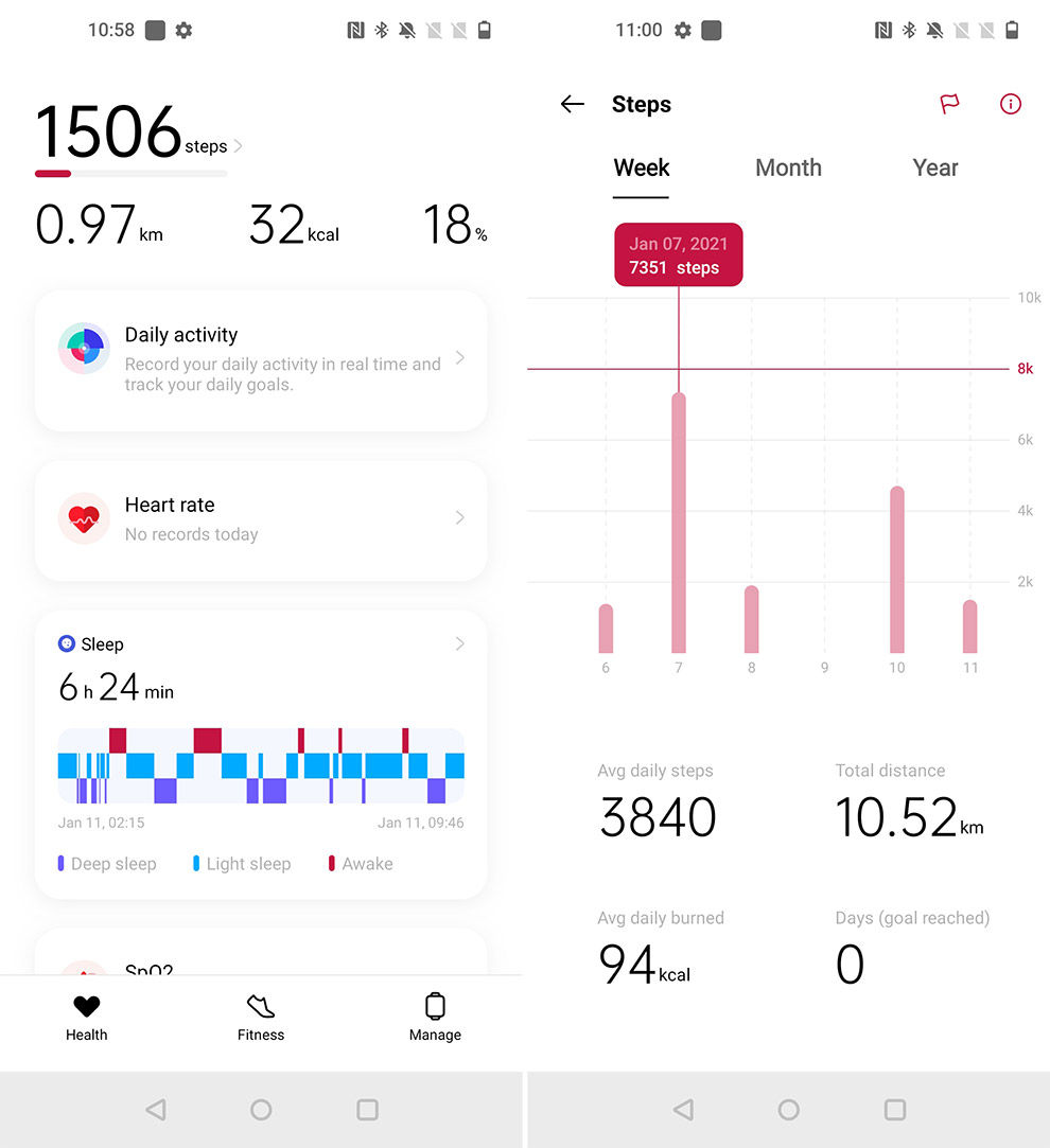 La aplicación OnePlus Health necesita más trabajo para que sea intuitiva y fácil de usar.