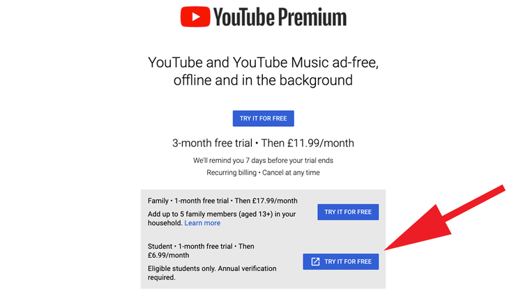 Cómo obtener el descuento para estudiantes de YouTube Premium: plan para estudiantes