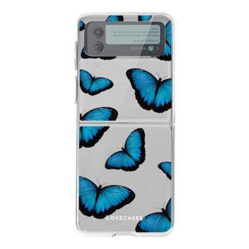 Funda LoveCases Blue Butterfly para Samsung Z Flip 3