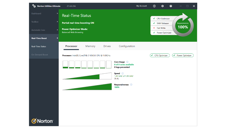 Norton Utilities Ultimate en tiempo real