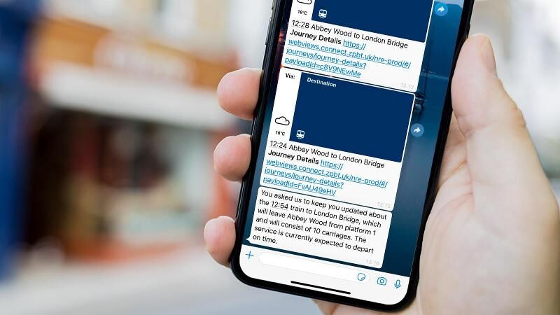 Actualizaciones de viajes en tren a través de WhatsApp 