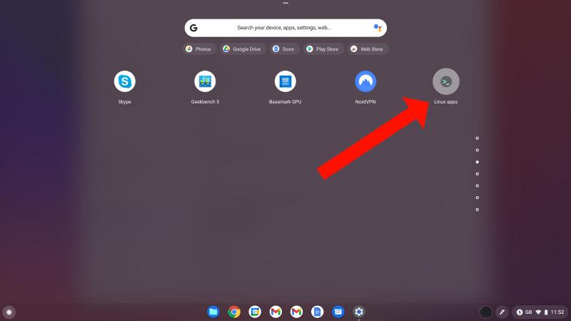 Cómo instalar Linux en Chromebooks: carpeta Linux