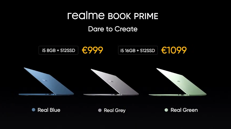 Realme Book Prime precios colores