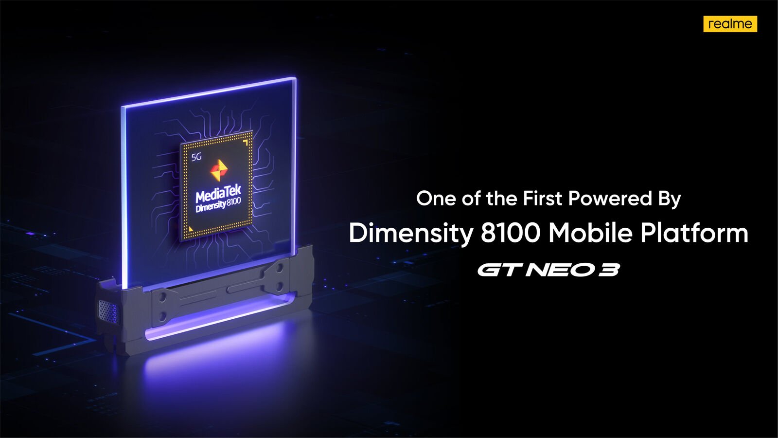 Póster Realme GT Neo 3 MediaTek Dimensity 8100