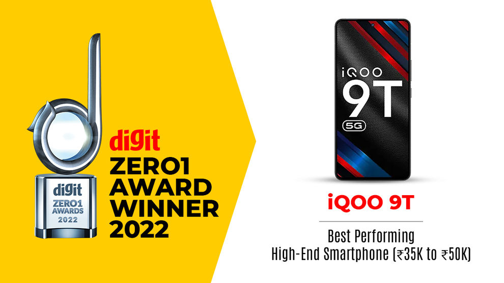 Ganador del premio Digit Zero1 para teléfonos inteligentes de gama alta 2022: iQOO 9T