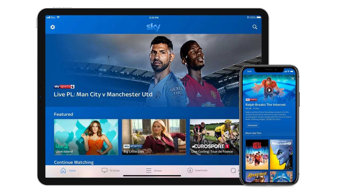 Aplicación Sky Go en tabletas y teléfonos