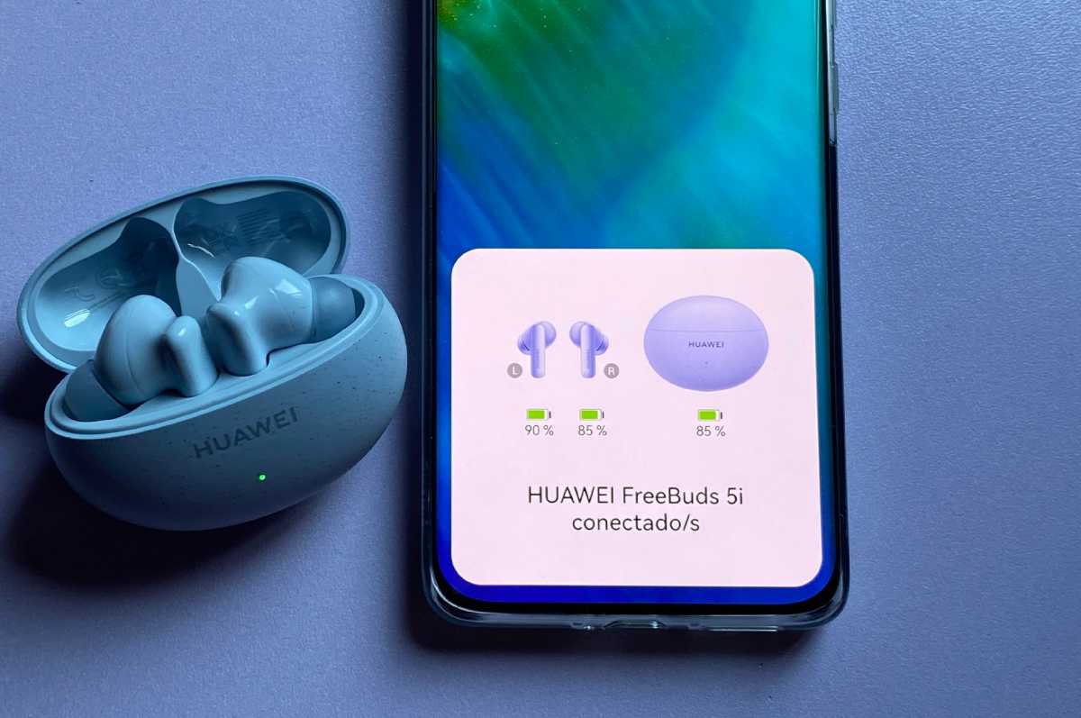 Widget de Huawei Freebuds 5i en móvil