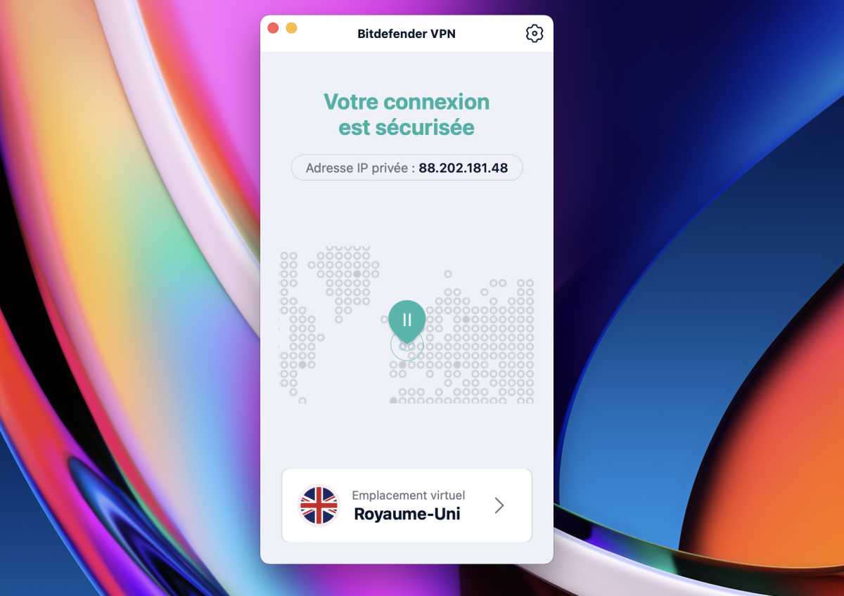 Bitdefender Premium VPN: aplicación para Mac