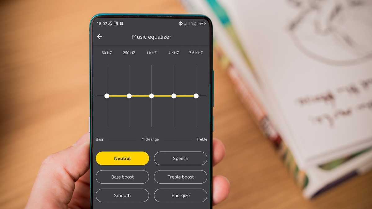 Ecualizador de la aplicación Jabra Sound+