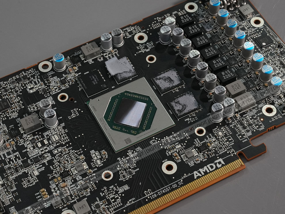 PCB AMD Radeon RX 7600 sin disipador