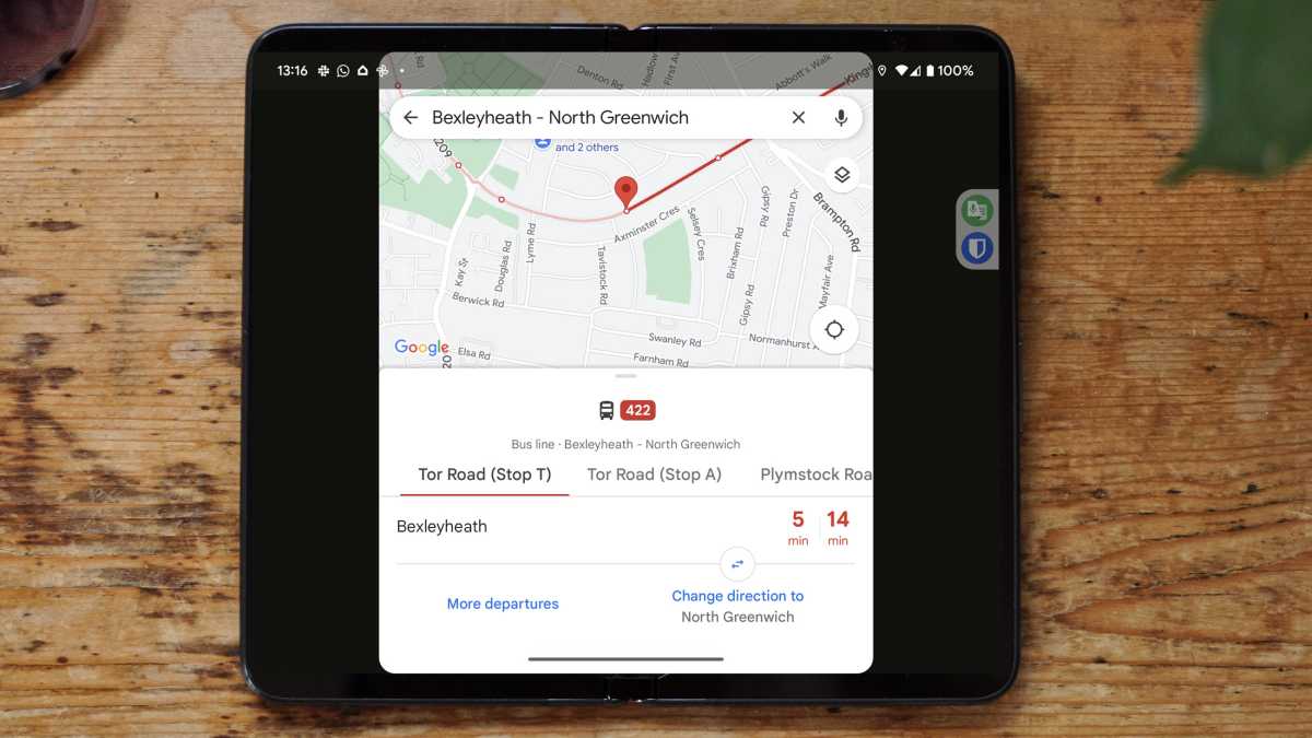 Google Pixel Fold review - Google Maps