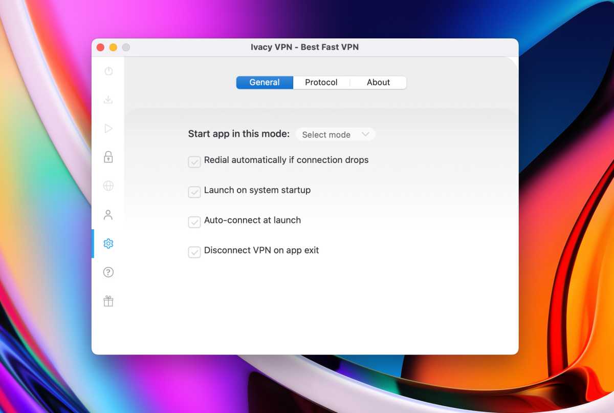 Ivacy VPN review MacOS settings