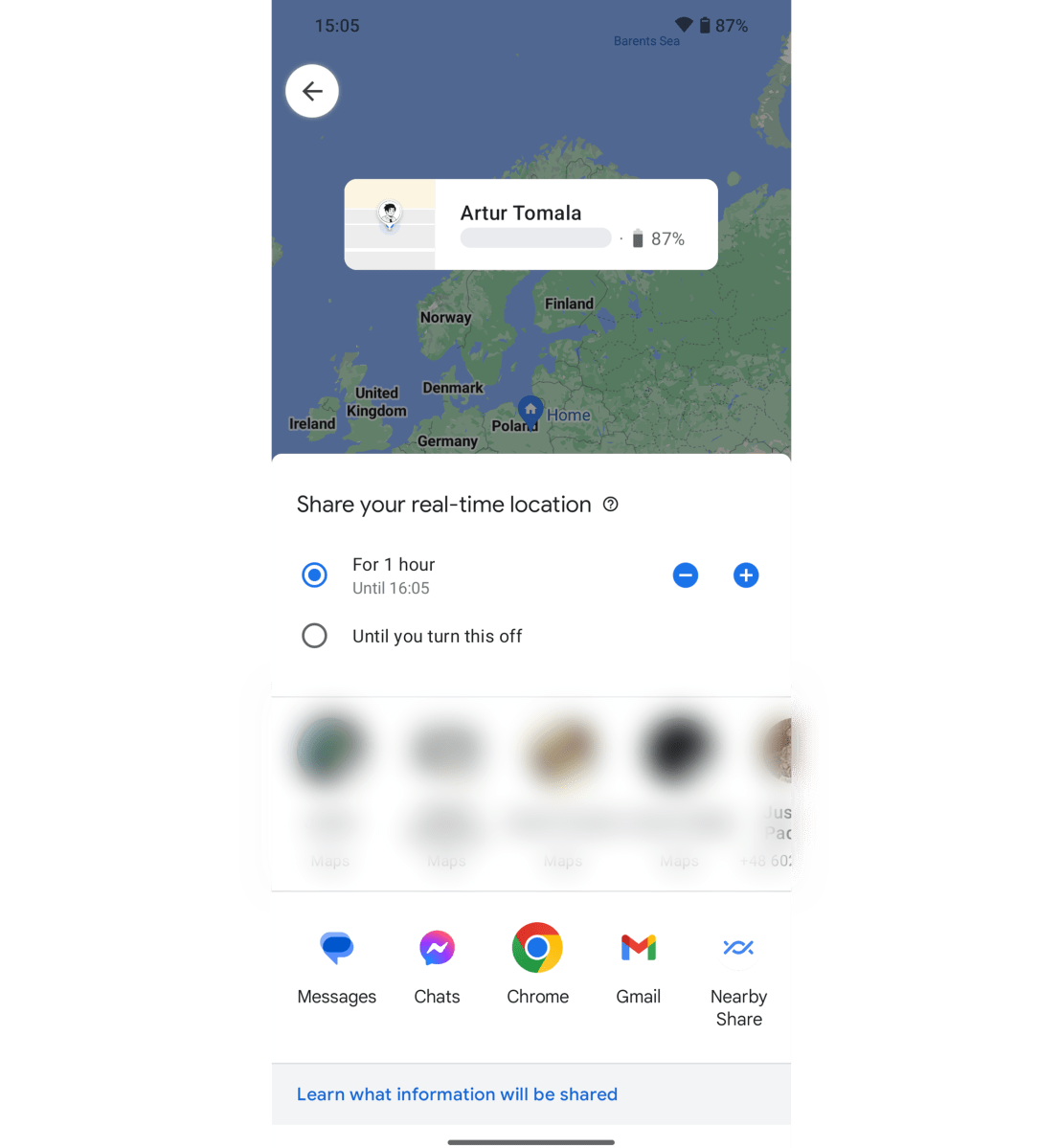 Screenshot of Google Maps