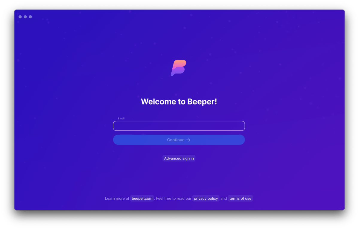 Screenshot of Beeper app on Mac