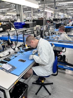 Picture of used devices being repaired for recycling at O2 Recycle in Norwich.