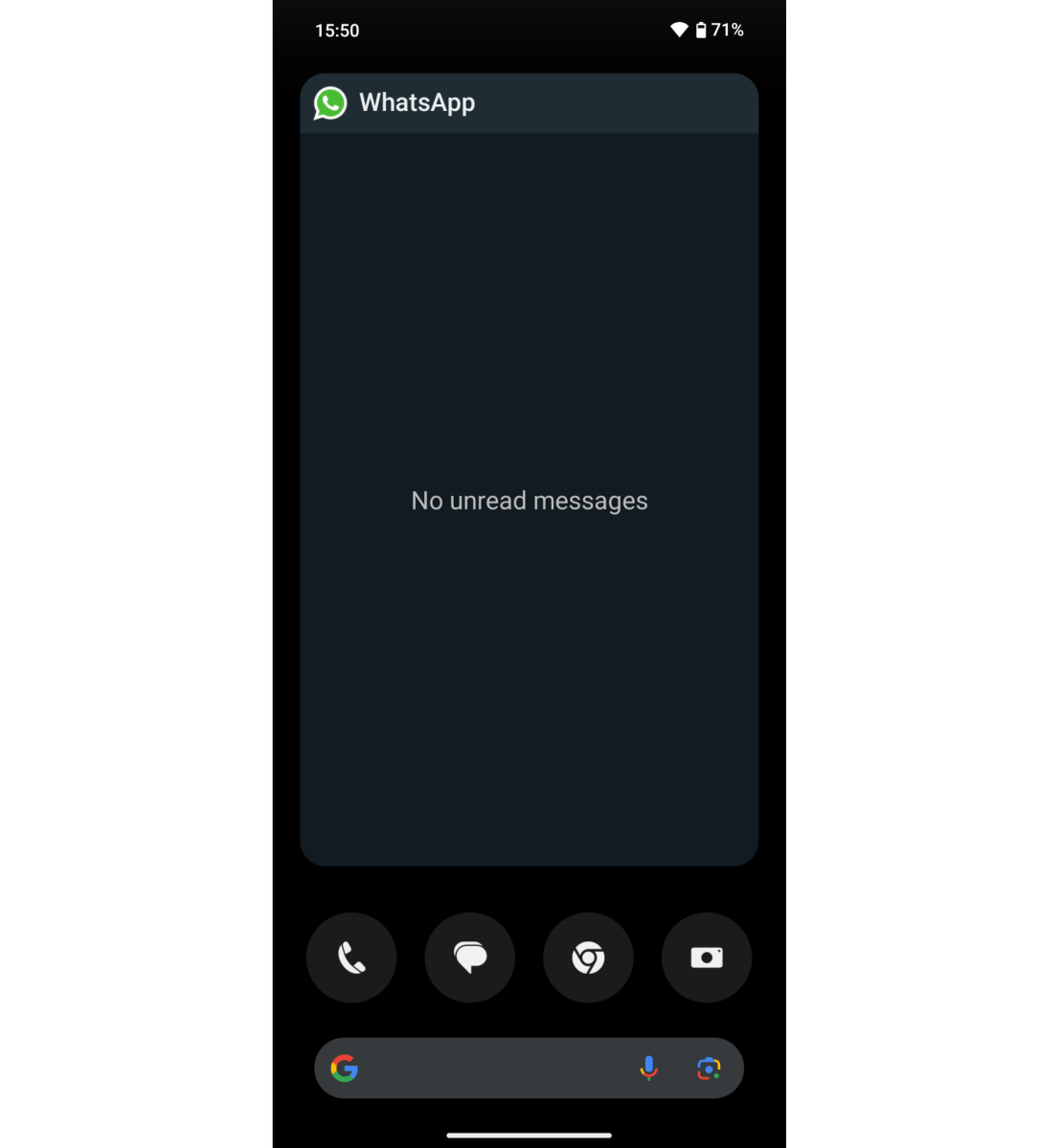 WhatsApp widget on Android