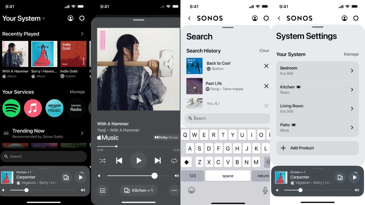 Capturas de pantalla de la aplicación Sonos: EMBARGADO