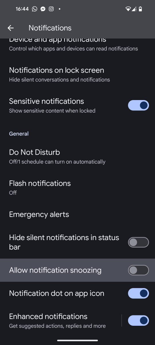 Posponer notificaciones de Pixel 8a