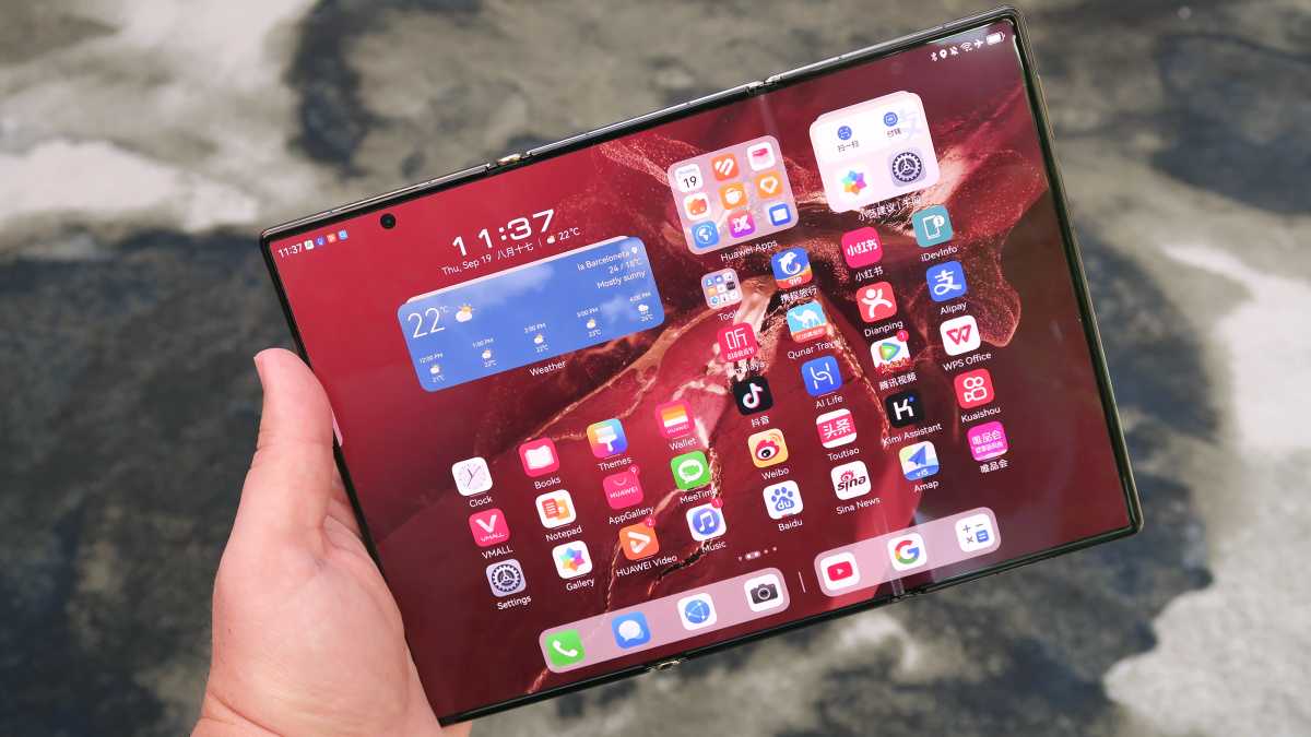 Huawei Mate XT en la tableta portátil