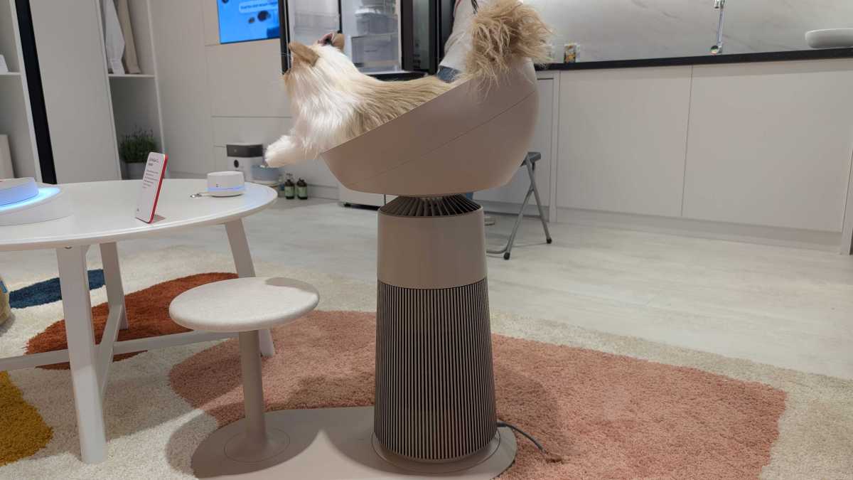 Cama para gatos con purificador de aire LG