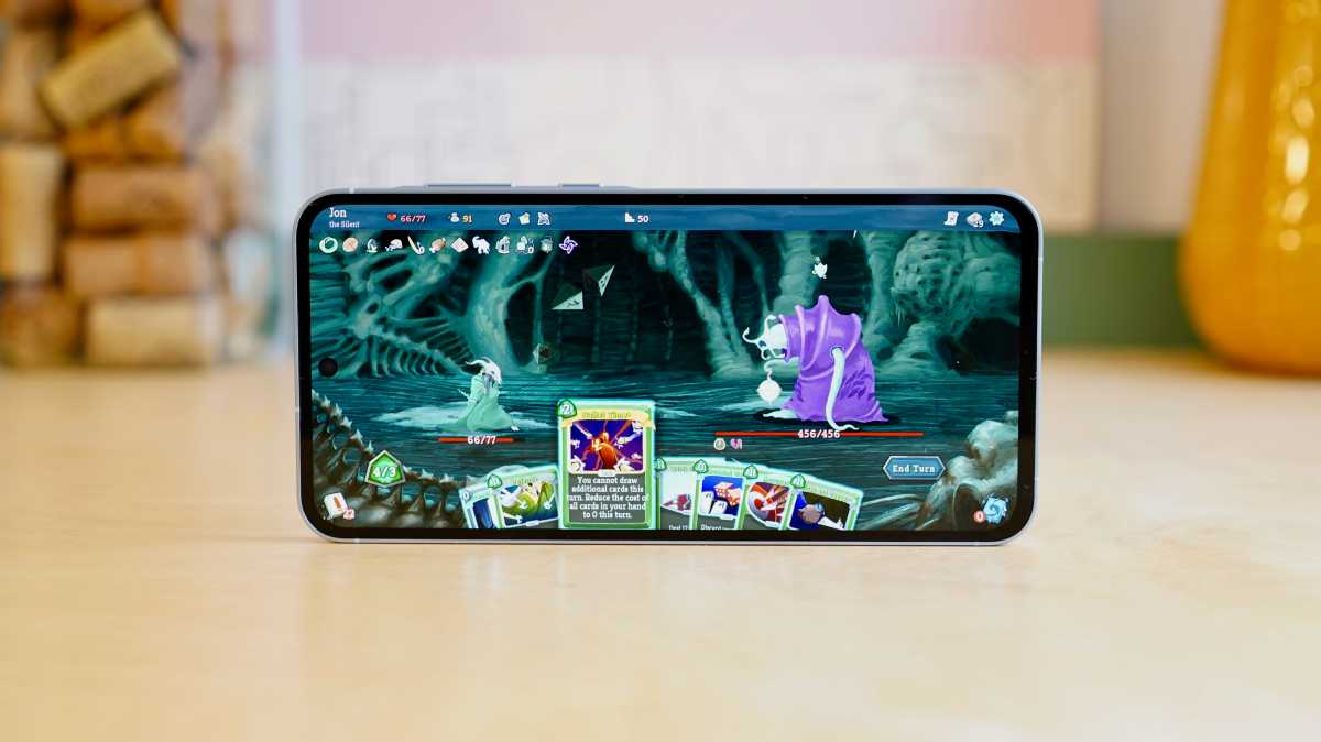 Samsung Galaxy A55 5G juego frontal apaisado