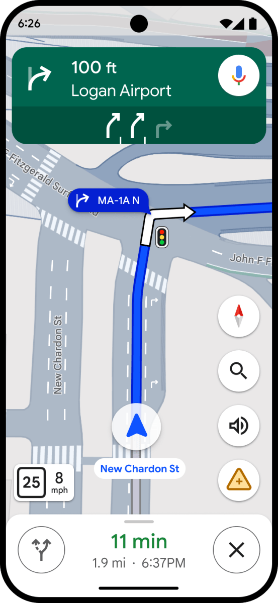 Navegación mejorada de Google Maps