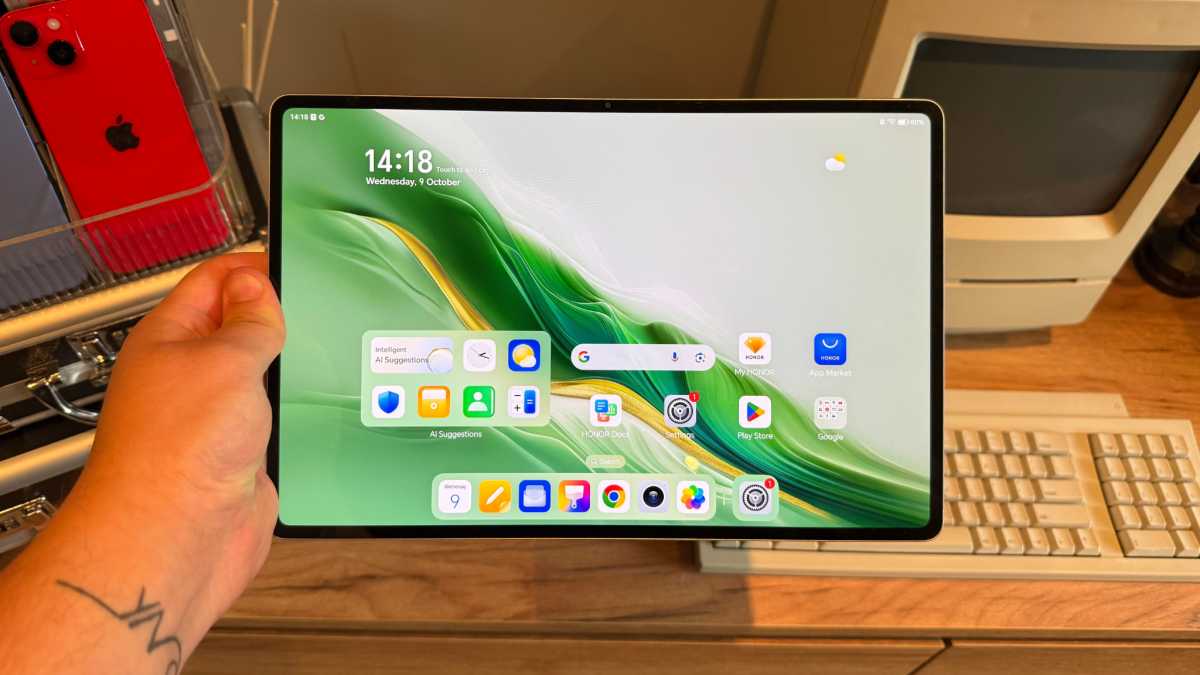 Honor MagicPad 2 Pantalla que muestra la pantalla de inicio