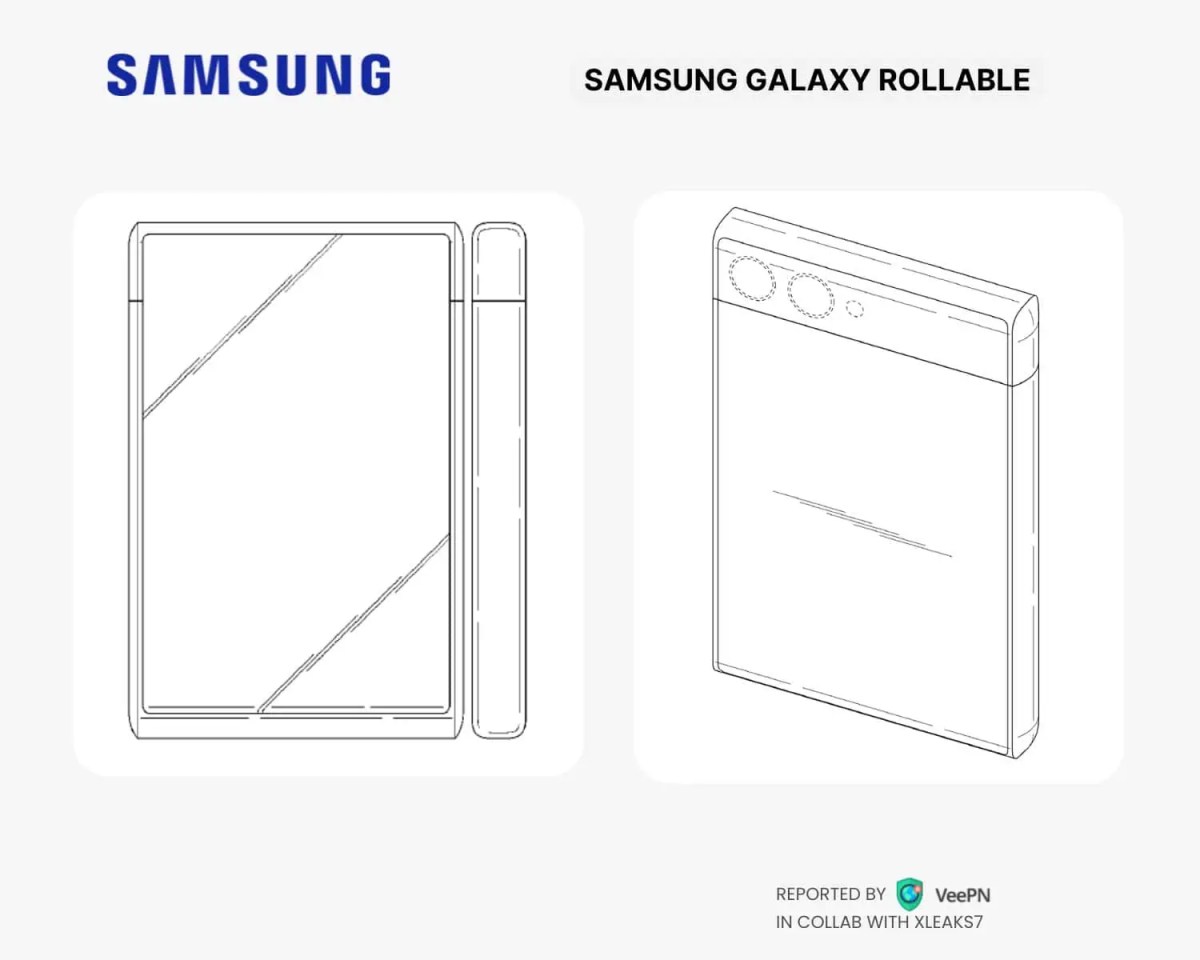 Patente de diseño enrollable de Samsung 1