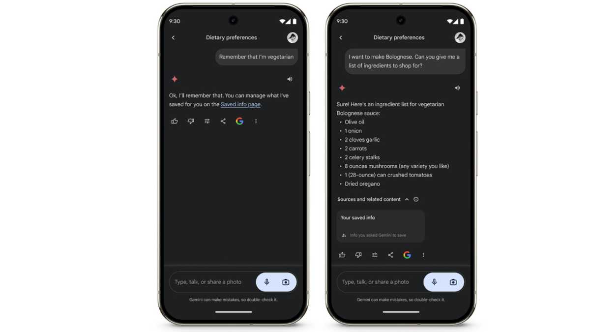 Función de información guardada de Google Pixel