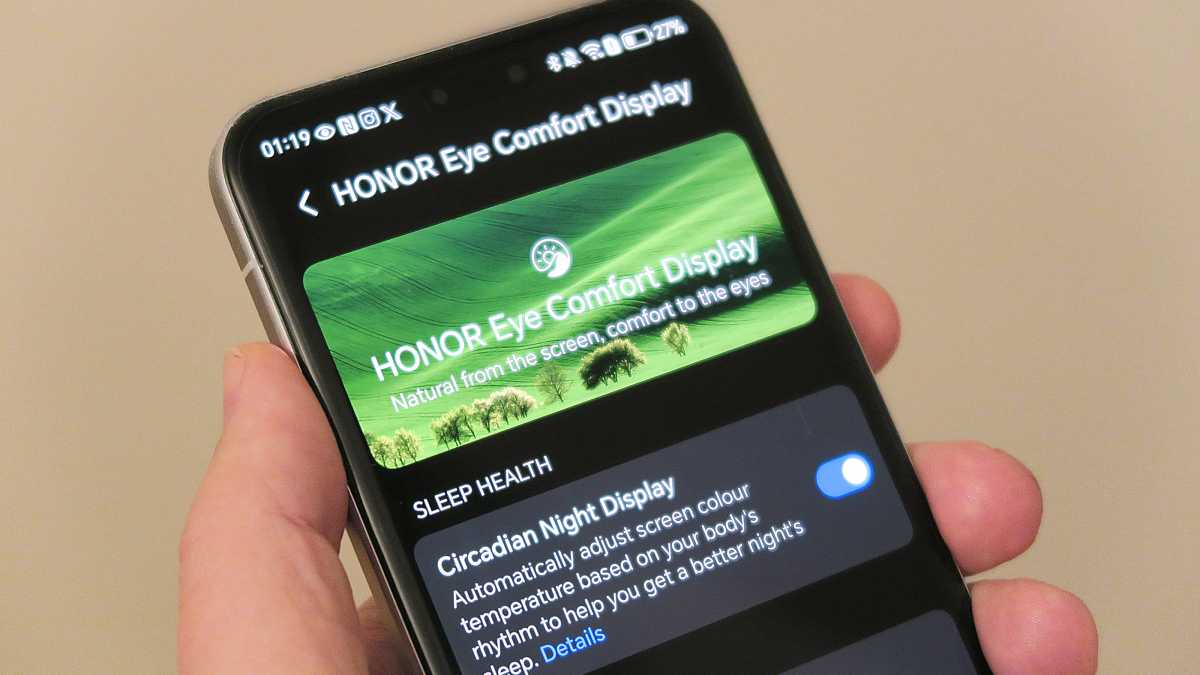 Honor Magic 7 Pro revisa el cuidado de los ojos